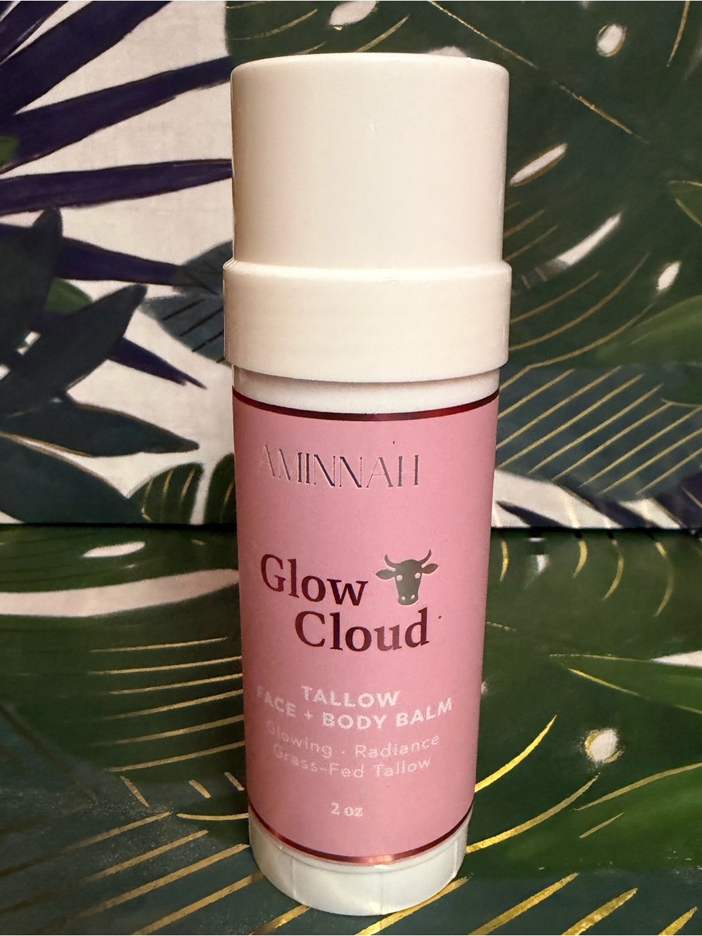 Aminnah Glow Cloud Tallow Face & Body Balm Stick Grass-Fed 2 oz